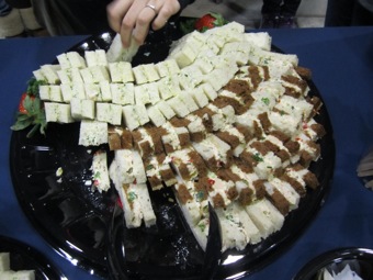 Finger sandwhiches from UCLA Catering.